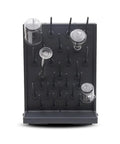 Wall Mount Lab Drying Rack Holds 27 Pegs For Test Tubes Glassware Beakers Polypropylene Construction with glassware displayed.