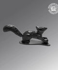 Black Cast Iron Squirrel Shaped Door Knocker With Mounting Hardware, 6.75 Inch decorative squirrel design