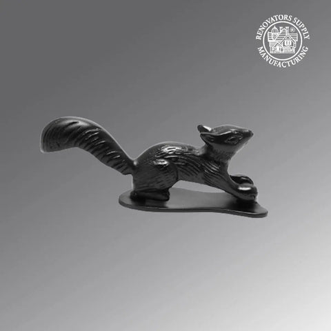Black Cast Iron Squirrel Shaped Door Knocker With Mounting Hardware, 6.75 Inch decorative squirrel design