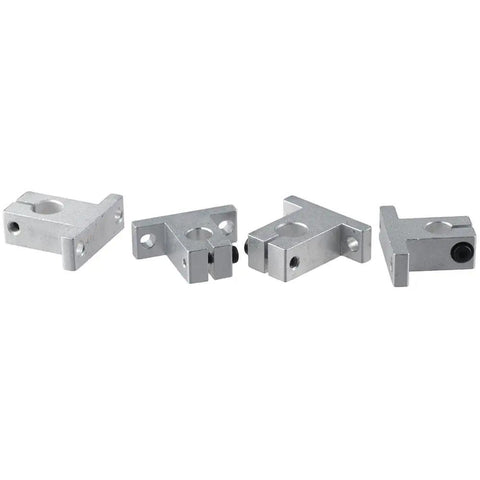 SK10 Linear Rail Kit With 10mm Shaft Support And Aluminum Frame Polished Rod Holder For Smooth Movement And High Precision Vertical Axis Guidance In CNC Machines And 3D Printers For DIY Makers, 4pcs aluminum rail blocks