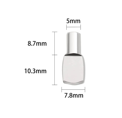5mm Shelf Peg Pins Set 60 Pieces Spoon Shape Nickel Plated For Cabinets Wardrobes Bookcases And Shelves Fits 5mm Holes