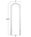 U-Bend LED Tube Light 15W T8 Replaces 32W Fluorescent U-Bend dimensions 22.5x7x6 inches, G13 base
