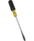 Keystone Screwdriver With Five Sixteenth Inch Tip And Six Inch Square Shank For Heavy Duty Use Made In USA Chrome Plated Blade And Cushion Grip Handle For Tough Jobs Klein Tools