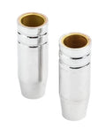 Two-pack MB25 MIG Nozzle Guard Conical Welding Shroud For Binzel Style Tips, chrome-plated metal