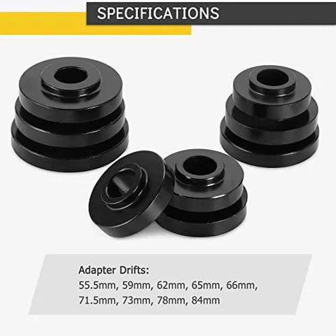 Front Wheel Drive Bearing Puller Set Universal Bearing Press Replacement Installer Removal Tool Kit 19 Piece with adapter drifts