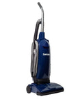 Professional Bagged Upright Vacuum Kicks Serious Dust With Smooth Glide Action Commercial rated design in blue color.