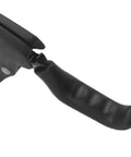 Black silicone gel bicycle brake lever sleeve on a handle, showcasing non-slip grip texture. Two Pairs Silicone Gel Bicycle Brake Lever Sleeves Anti Slip Grip Covers For Road And Mountain Bikes Slip On Design Lightweight Waterproof Protection That Keeps Grips Solid And Reduces Finger Strain.