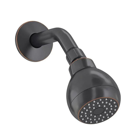 Close-up of Refurbished 1-Handle 1-Spray Tub And Shower Faucet In Bronze, Tested And Certified To Look And Work Like New head detail.