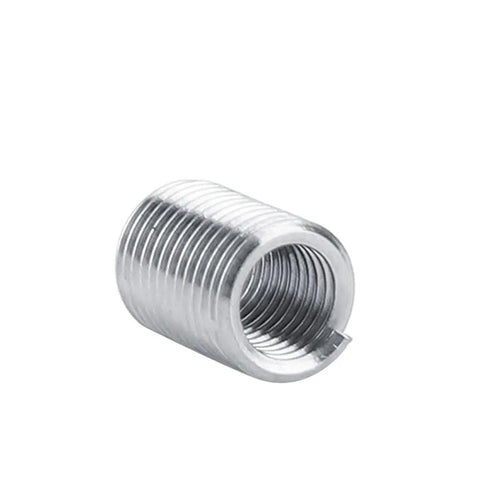 M4 Stainless Steel Thread Insert showing coiled design for damaged hole repair, part of 100 pack for aluminum or magnesium use.