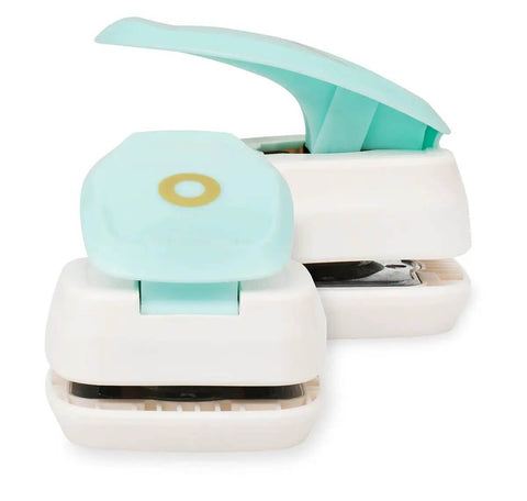 Decorative Hole Reinforcers Punch For Planners And Tags, Adhesive Circle Hole Punch Tool, Multi Color, Compact 4x7.5x2 Inch Package