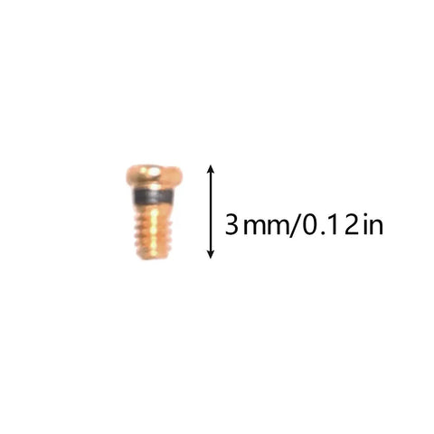 Premium Replacement Eyeglass Screws And Tiny Screwdriver For Aviator RB3025 Sunglasses Repair Kit, 3mm bronze screw detail.