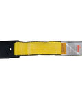 Beefy Heavy Duty 2 Inch By 30 Foot Ratchet Tie Down Straps With Flat Hooks Yellow 10000 Lbs Break Strength 4 Pack close-up view