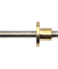 Left Hand T10x2 300mm Lead Screw Kit with Brass Nut Acme Thread 2mm Pitch for 3D Printer and CNC Z Axis shown in side view