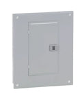 Homeline 100 Amp Indoor Main Breaker Box Load Center With Plug On Neutral, 12 Space 24 Circuit, 120/240 VAC, UL Listed gray front view