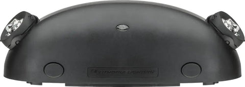 Lit LED Emergency Light With Manual Testing, 220 Lumens, Black, Built For Big Indoor Commercial Spaces Up To 12 Foot Mounts, Damp Location Rated