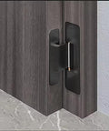 Ultra Thin Hidden Door Hinges For Secret Rooms Invisible Concealed Hinges Heavy Duty Adjustable Butt Hinges Two Pack Black