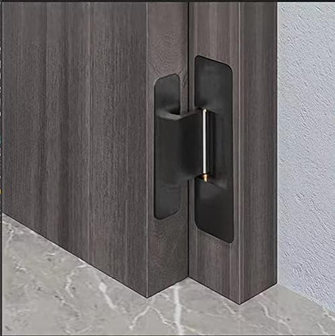 Ultra Thin Hidden Door Hinges For Secret Rooms Invisible Concealed Hinges Heavy Duty Adjustable Butt Hinges Two Pack Black