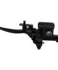 Side view of Seven Eighths Inch Left Hand Hydraulic Brake Lever Master Cylinder Fits Most 50cc To 250cc ATVs Quads Dirt Bikes Mopeds Scooters Replacement Part For Chinese Made Bikes.