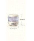 Pro Level Electric Food Dehydrator Featuring Hella Slick Digital Controls And Five Spacious Trays For Dishing Out Savory Jerky Juicy Dried Fruits And Crisp Garden Veggies Daily, beige, 5 trays, 250W.