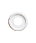9.75 Inch Smooth White Ceiling Medallion With 4 Inch Center Opening, Durable Molded Plastic Ceiling Decor, Top View