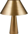 Art Deco Metal Shade Table Lamp With Gold Finish For Living Room Vibes, 12 Inch Diameter Shade, 15 Inch Height, 86 Inch Cord