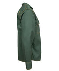 Grind-Ready Lightweight Western Style Welding Shirt With Triple-Stitched Durability, Relaxed Fit, Army Green, XL side view