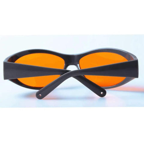 Badass Blue and Green Laser Safety Glasses with OD 5 Plus Protection Covering 266 355 515 532 Nanometers CE EN 107 Model GHP 55 in front view.