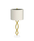 Dope Gold 30 Inch Table Lamp with Crystal Base and White Fabric Shade, Modern Tall Skinny Buffet Lamps, 3 Way Dimmable