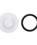 Top view of oil filter housing cap with gasket, silver and black, for Camry, RAV4, Highlander, 4Runner, Tacoma, Lexus RX350, ES350