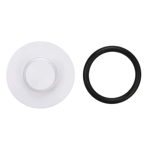 Top view of oil filter housing cap with gasket, silver and black, for Camry, RAV4, Highlander, 4Runner, Tacoma, Lexus RX350, ES350