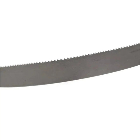 Top Tier Badass Bi Metal Band Saw Blade 72 Inch By Half Inch 6 TPI showing sharp teeth for efficient cutting in woodworking.