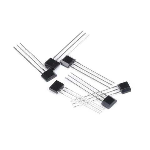Top Grade MT8891A Linear Hall Effect Sensor Chips TO92 Package For Dead Nuts Accurate Magnetic Position Tracking And Smooth Switching Action In Custom Electronics Builds Pack Of Ten Pieces showing multiple sensors with metallic leads.