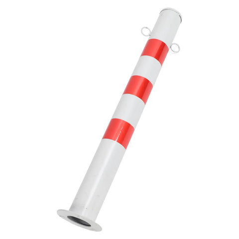 Heavy Duty Cold Rolled Steel Traffic Delineator Posts With Rock Solid Base And High Visibility Red White Stripes For Street Parking Lot Barriers That Are Dang Tough And Built Different