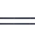 Upgrade Your Digs With This 6.6 Ft Black Sliding Barn Door Hardware Kit two metal rail sections designed for smooth gliding motion.