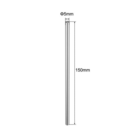 2 Pack 5mm Diameter 150mm Linear Motion Rod Shaft Guide Set Chrome Plated Case Hardened Steel For 3D Printers And CNC Machines High Precision Rails With Smooth Durable Performance, 5x150mm