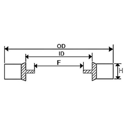 Technical diagram of Copper Bonded Seal Washer Set dimensions including OD, ID, F, and H for M6 to M24 oil lines.