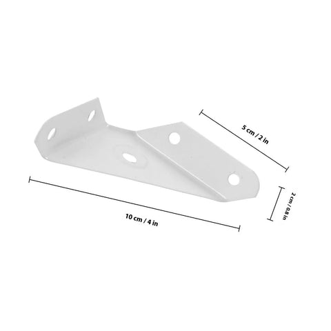 12 Piece Triangle Steel Cabinet Corner Brackets 90 Degree Three Sided Fixed Design Shelf Supports For Wood Furniture White Heavy Duty