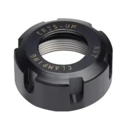 Heavy Duty Engraving CNC Lathe Milling Machine ER Series Collet Nut Tool Holder Set, black ER25-UM nut for precision machining.
