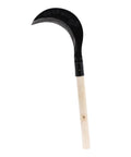 Long Handled Gardening Hand Scythe With Manganese Steel Blade for Weeding and Cultivating, wooden handle, ergonomic design
