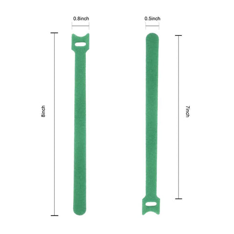 Green Garden Cable Ties For Plants And Vines, Adjustable Nylon Ties That Grip Solid Without Damaging Leaves, 8 inch size view