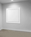 Heavy Duty Galvanized Steel Access Panel For Drywall features snap shut concealed magnetic door in a clean white frame.