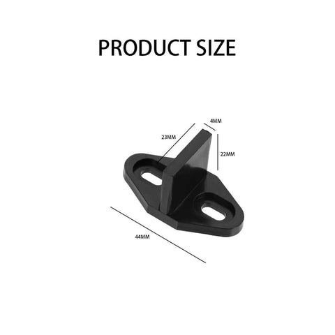 Sliding Barn Door Floor Guide Set Of 2 For Smooth Quiet Operation, Adjustable Bottom Guides, 44mm length, black nylon