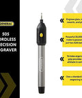 Cordless Engraving Pen For Metal With Diamond Tip Etching Tool for toys, sporting goods, glass gifts, black and silver design