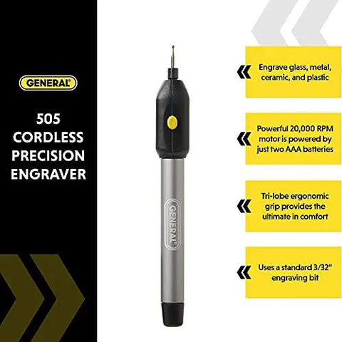 Cordless Engraving Pen For Metal With Diamond Tip Etching Tool for toys, sporting goods, glass gifts, black and silver design