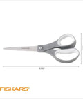 Workhorse All Purpose Scissors With SoftGrip Ergonomic Handles And Hardened Stainless Steel Blades For Sharp Precise Cuts
