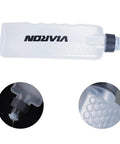 Curved 400ml Water Bottle For Running And Cycling, Squeeze Cup Ergonomic Sports Flask, showing details and cap design