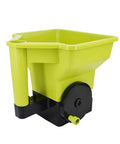 Yellow Handheld Grass Seed Spreader For Lawns And Gardens Reusable Fertilizer And Salt Broadcast Spreader Ergonomic Grip Adjustable Dial