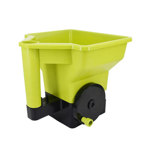 Yellow Handheld Grass Seed Spreader For Lawns And Gardens Reusable Fertilizer And Salt Broadcast Spreader Ergonomic Grip Adjustable Dial