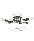 Oil-Rubbed Bronze 8-Light Mid Century Sputnik Ceiling Light Dope Industrial Antique Style Fixture For Kitchen Hallway Dining Room