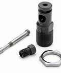 Air Nibbler Die Set Replacement Kit, including punch, die, and nut for pneumatic nibber cutting head restoration in metalworking shop.